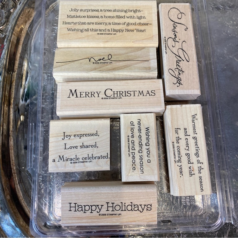 Stampin' Up! Many Merry Messages set of 8